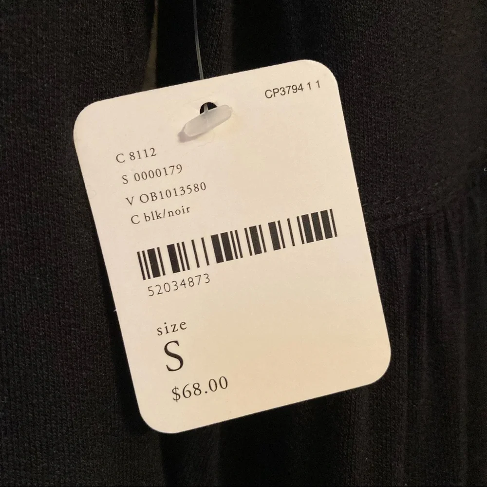 NWT Free People Bell Sleeve Top | Black Off the Shoulder - Picture 4 of 9